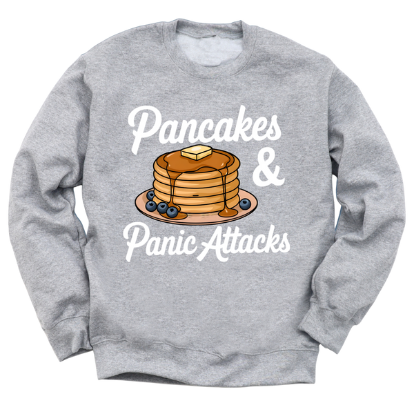 Pancakes And Panic Attacks Crewneck Sweater