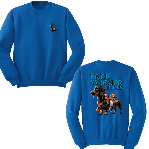 Free Wiener Rides Crewneck Sweater