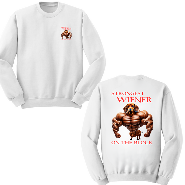 Strongest Wiener On The Block Crewneck Sweater