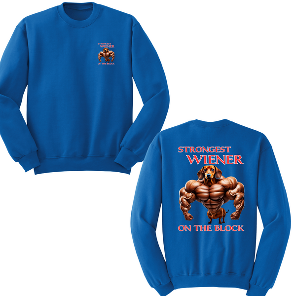 Strongest Wiener On The Block Crewneck Sweater
