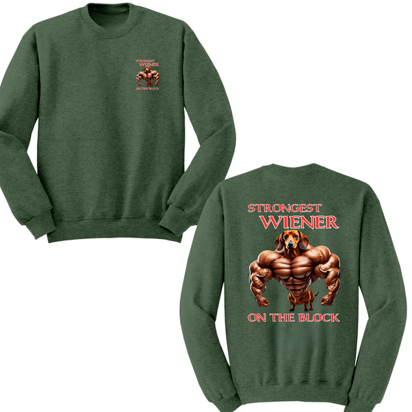 Strongest Wiener On The Block Crewneck Sweater