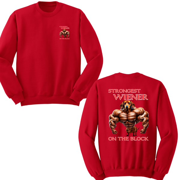 Strongest Wiener On The Block Crewneck Sweater
