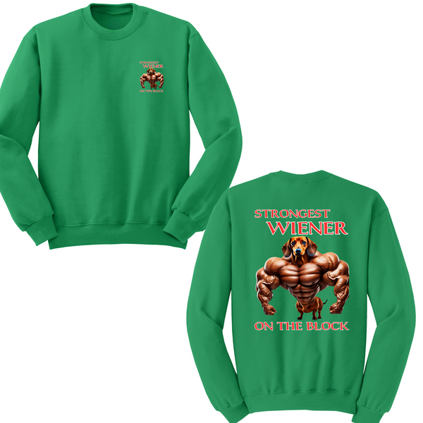 Strongest Wiener On The Block Crewneck Sweater