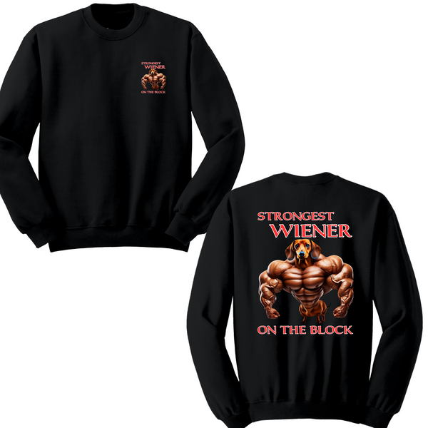 Strongest Wiener On The Block Crewneck Sweater
