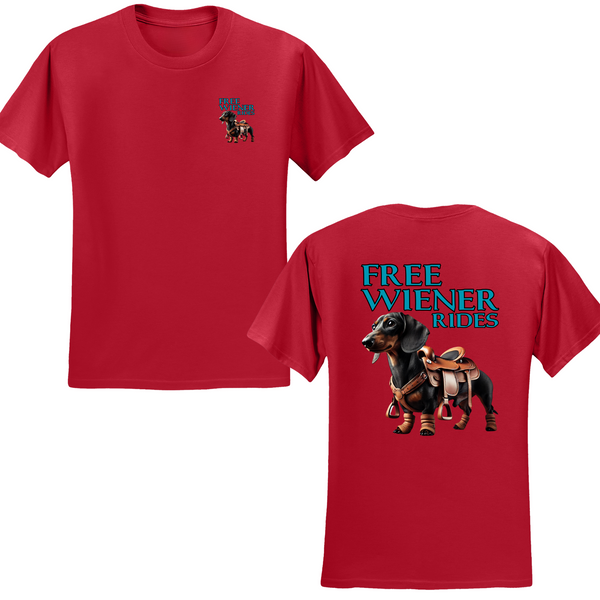 Free Wiener Rides T-shirt