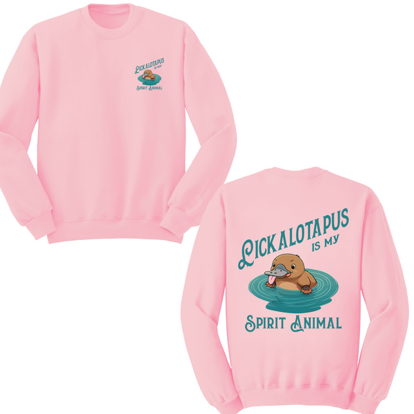 Spirit Animal Lickalotapus Crewneck Sweater