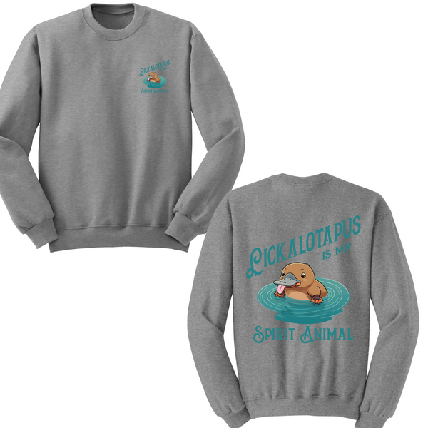 Spirit Animal Lickalotapus Crewneck Sweater