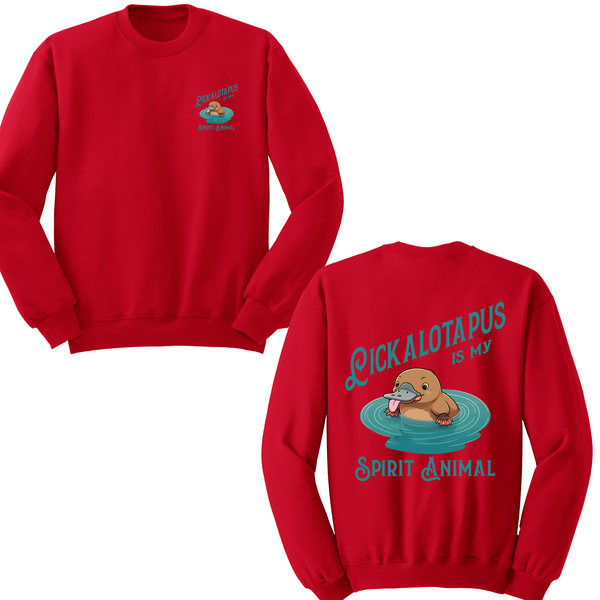 Spirit Animal Lickalotapus Crewneck Sweater