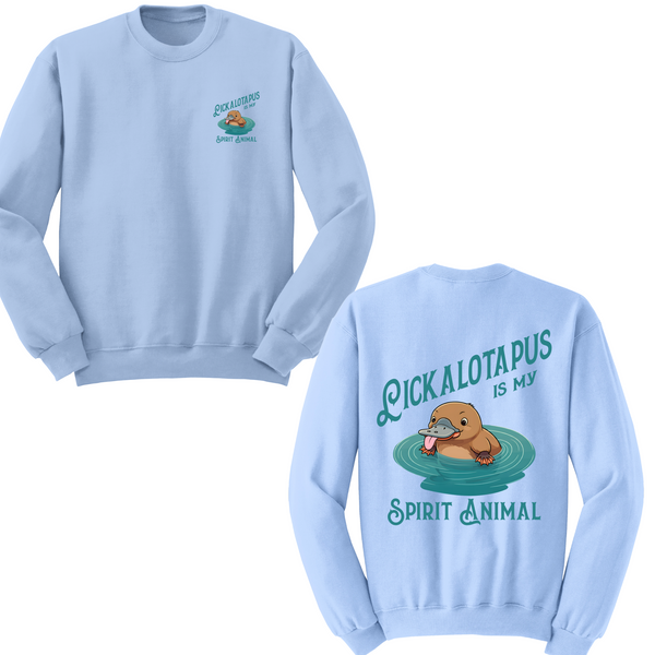 Spirit Animal Lickalotapus Crewneck Sweater