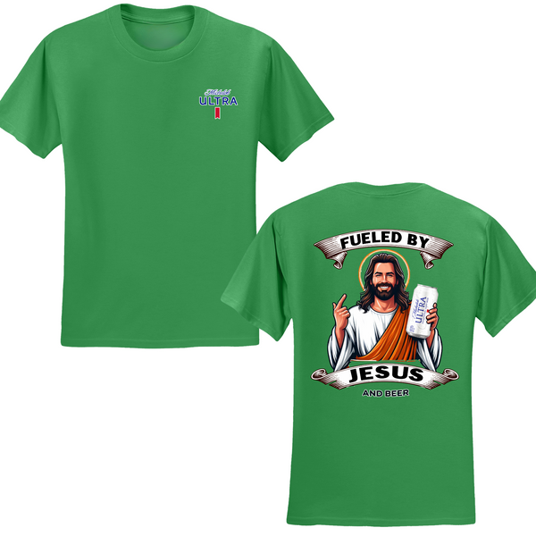 Michelob Ultra Fueled By Jesus And Beer T-shirt