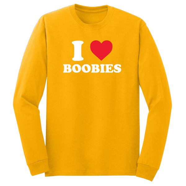 I Love Boobies Long Sleeve Tshirt