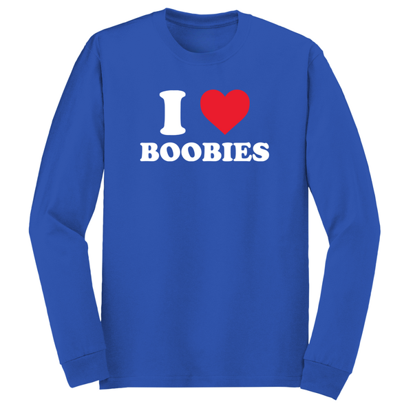 I Love Boobies Long Sleeve Tshirt