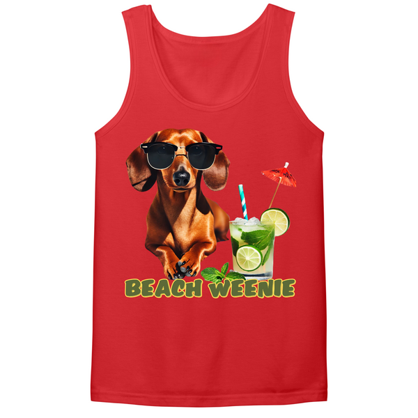 Beach Weenie Mens Tank Top