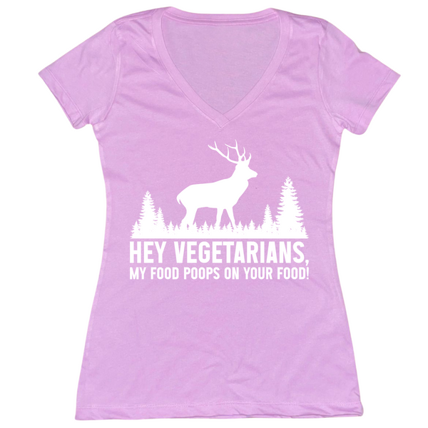 My Food Poops On Your Food Womens V-Neck Tee