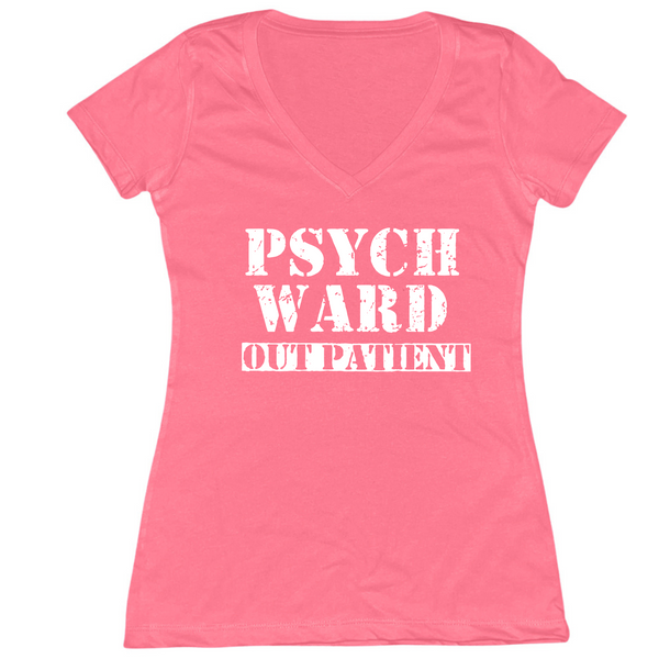 Psych Ward Out Patient Womens V-Neck Tee