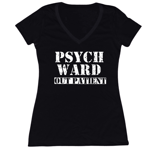 Psych Ward Out Patient Womens V-Neck Tee
