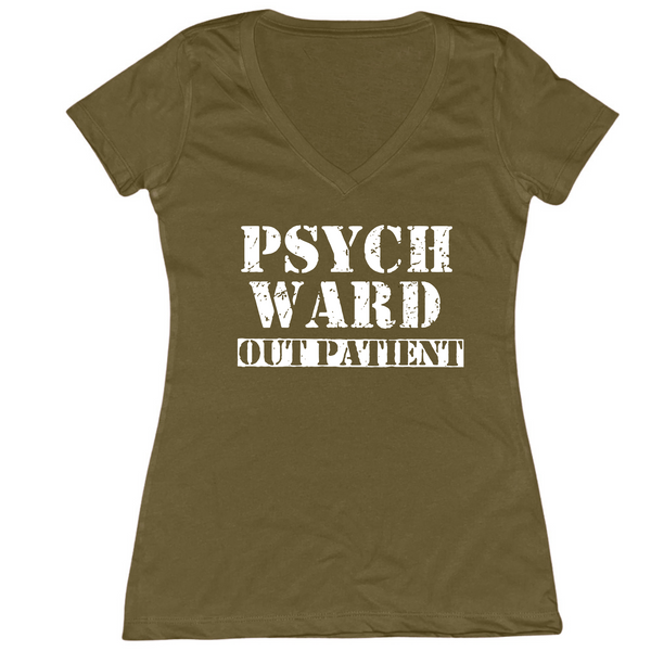 Psych Ward Out Patient Womens V-Neck Tee